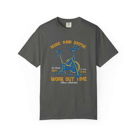 Rise And Shine Workout Time Indoor Bike Fitness T-Shirt