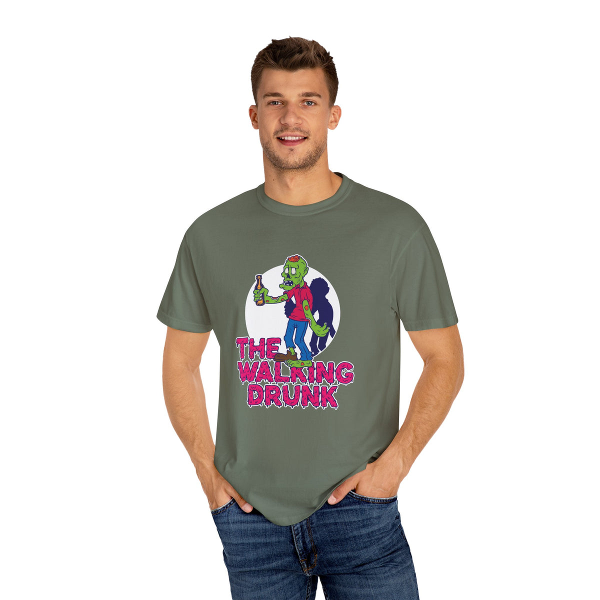 Funny Zombie Shirt - Walking Drunk Tee - Halloween Gift