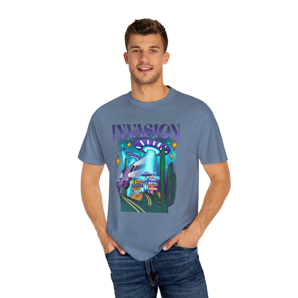 Alien Abduction Shirt – Desert Motel UFO Tee Retro Sci-Fi