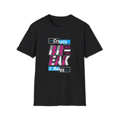 Create Something Break The rules Glitch Style Graphic Tee - Sinful Threads