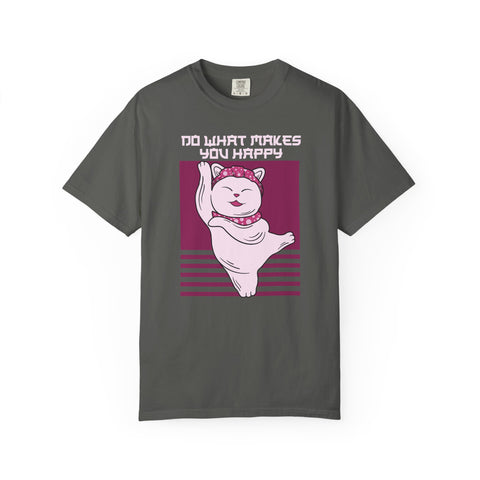 Lucky Cat Shirt - Maneki Neko Tee - Happy Quote Gift