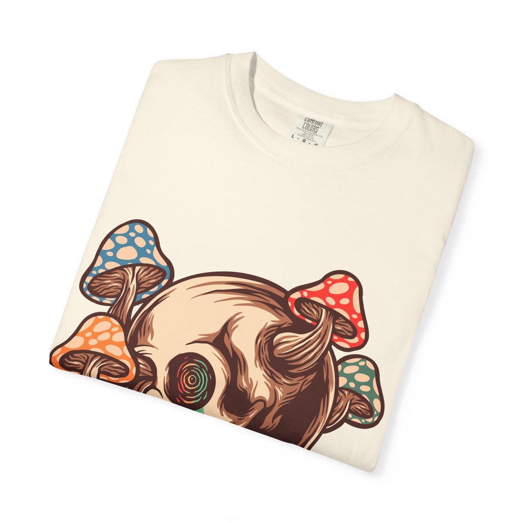 Skull Mushroom Tee - Trippy Psychedelic Graphic Gift - Sinful Threads