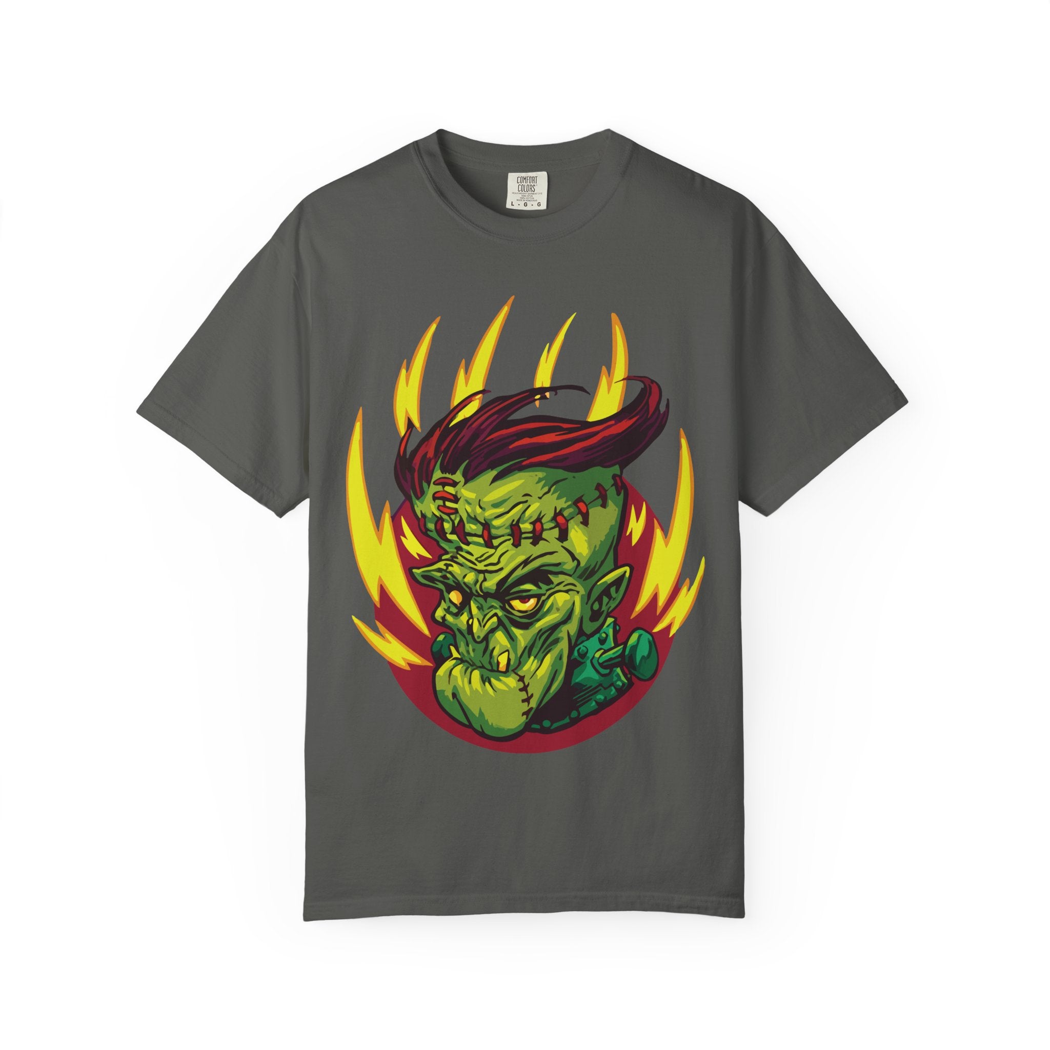 Frankenstein lightning tee - Retro horror monster streetwear shirt - Sinful Threads