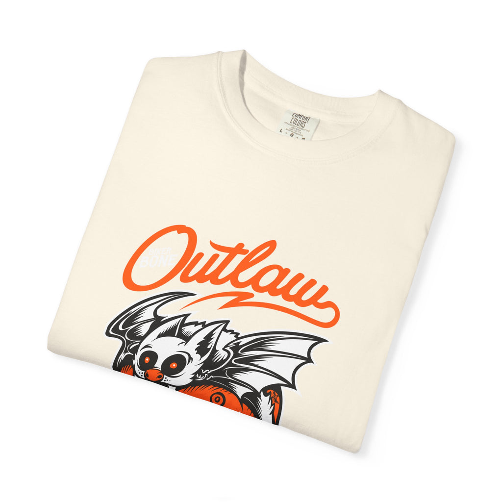 Outlaw Skull with Bat Rider Life To Ride Graphic T-Shirt - Sinful Threads