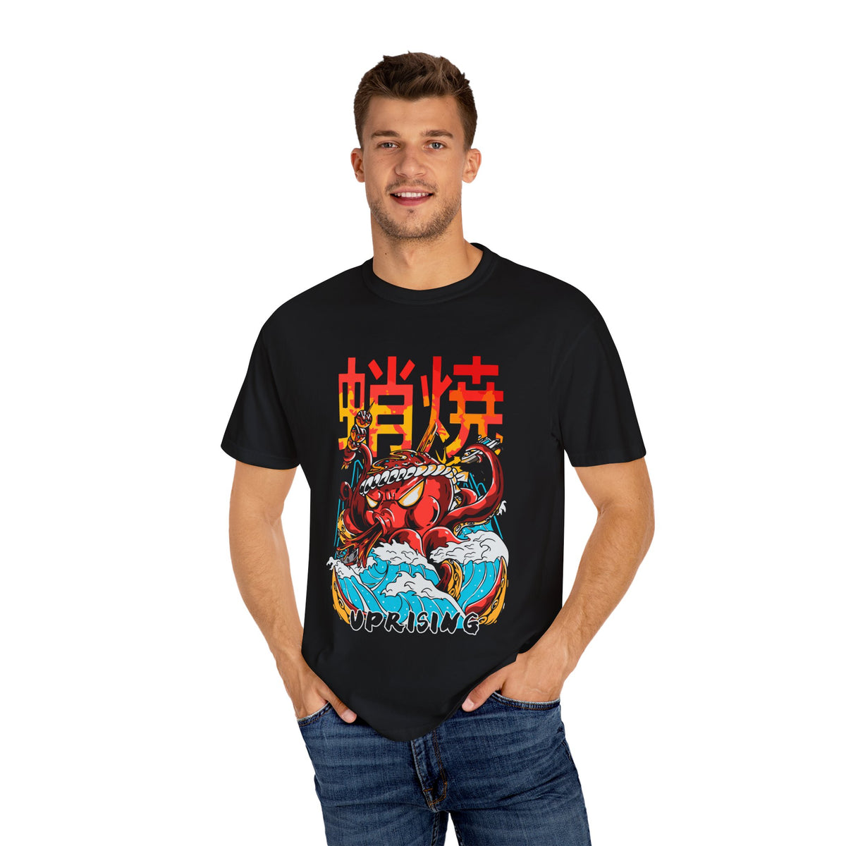 Oriental Kraken Sea Monster Art Graphic Tee