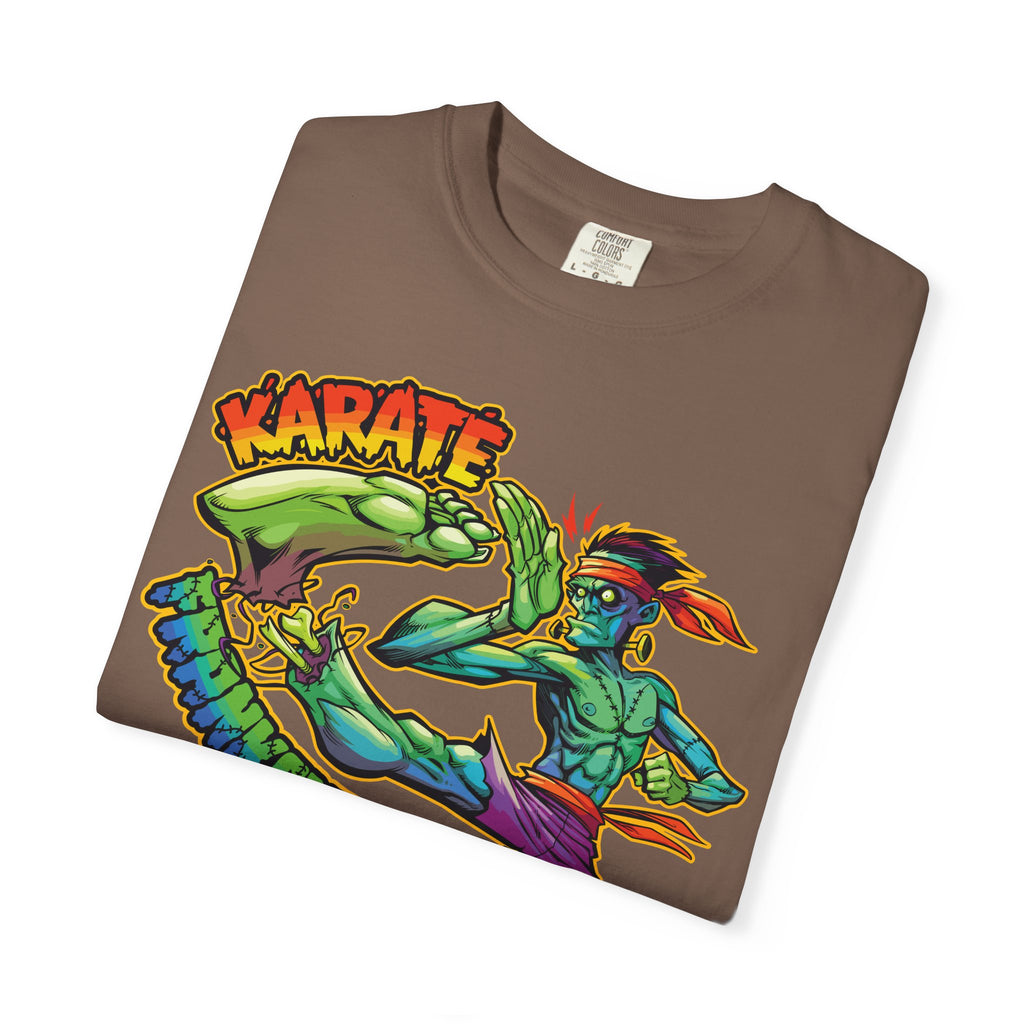 Karate Frankenstein Shirt - Monster Martial Arts Tee for Horror Fans - Sinful Threads