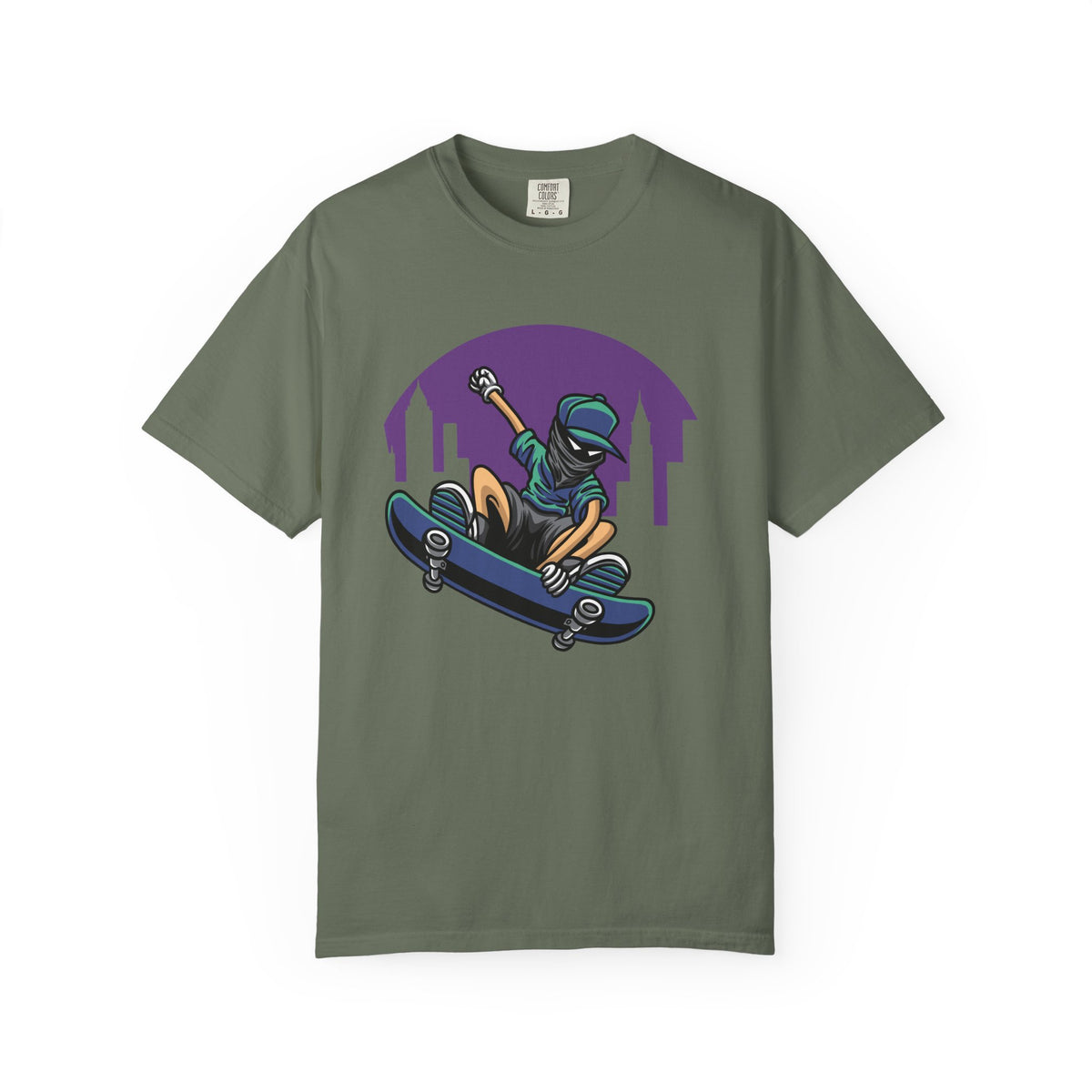 Cityscape Skateboarder Shirt - Urban Graphic Tee - Cool Gift