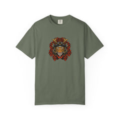 Samurai Tiger Shirt - Japanese Floral Tee - Cool Art Gift