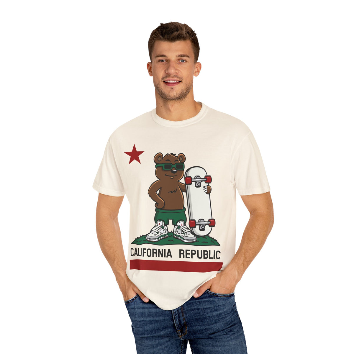 California Skateboard Bear Shirt - Cool Skater Tee for CA Fans