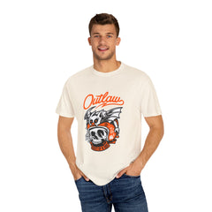 Outlaw Skull with Bat Rider Life To Ride Graphic T-Shirt