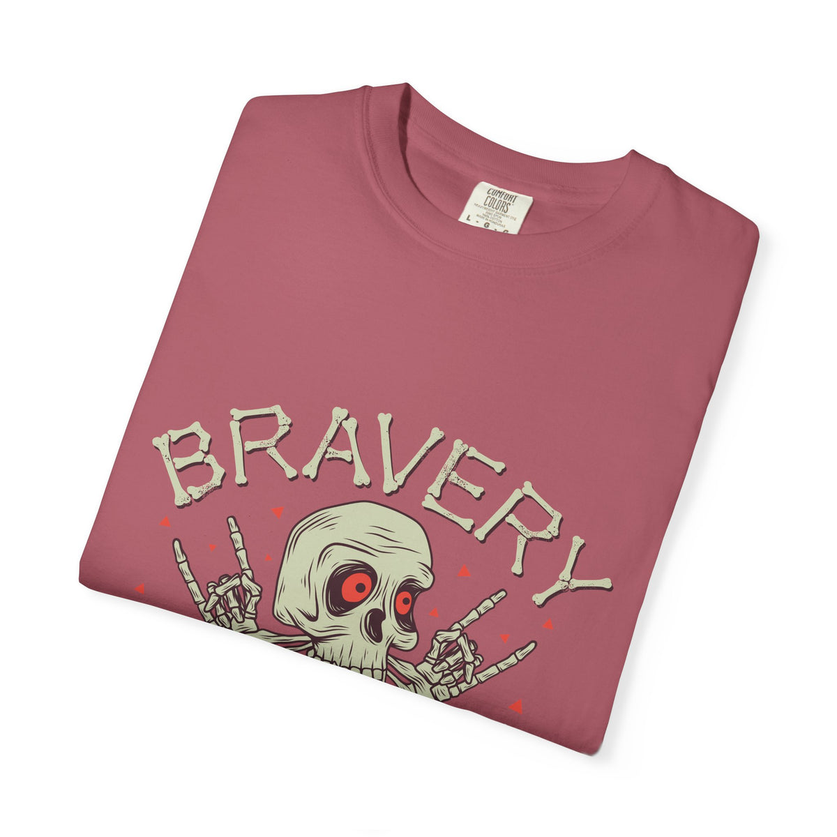 Funny Skull Shirt - Bravery Stupidity Tee - Cool Graphic