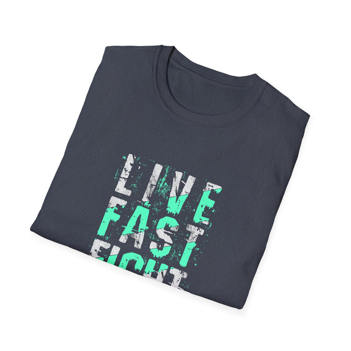 Live Fast Fight Hard Motivational Sports Tee - Action Mindset