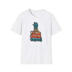 Bold Pineapple Print Tee - Summer Vibes Tropical Graphic