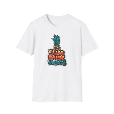 Bold Pineapple Print Tee - Summer Vibes Tropical Graphic - Sinful Threads