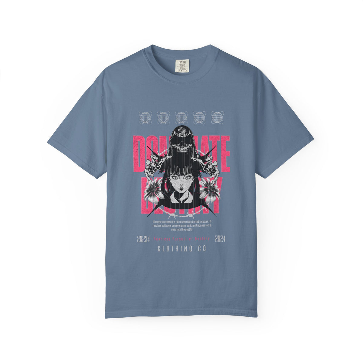 Gothic Skull Tee - Fearless Dark Anime Aesthetic Girl