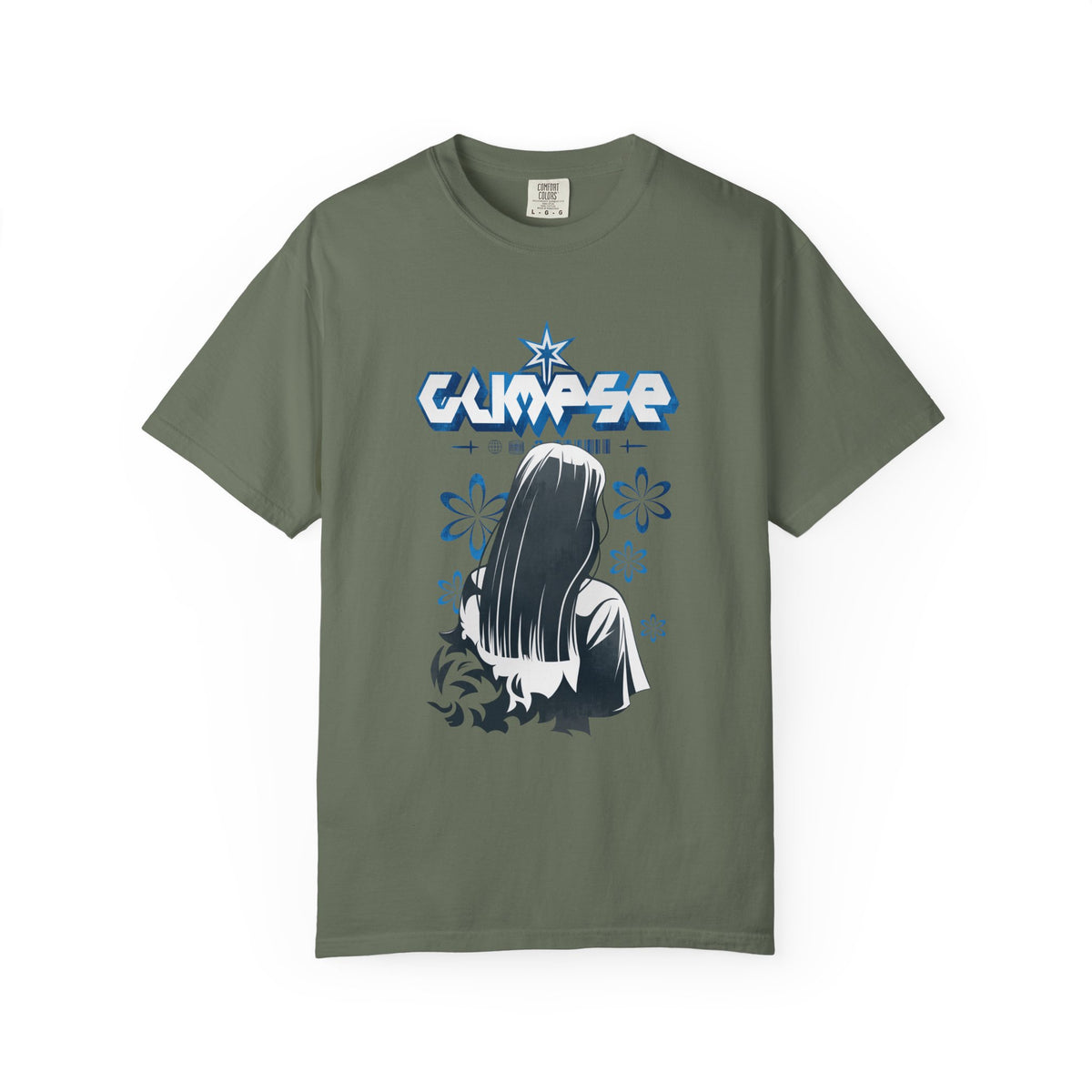Anime Floral Shirt - Manga Art Top - Anime Lover Gift