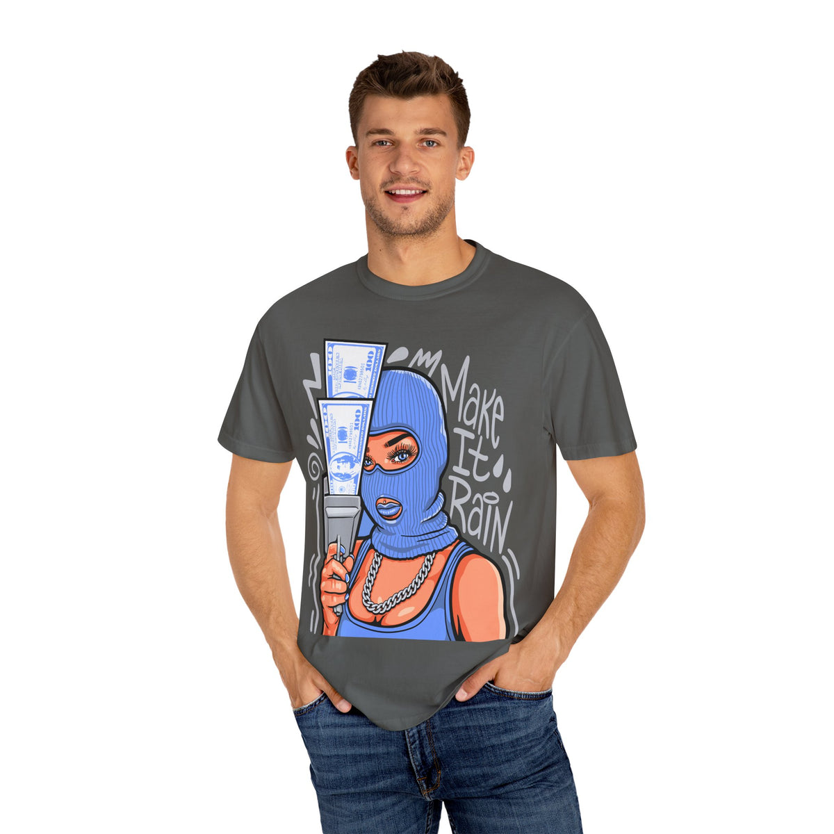 Money Gangster Shirt - Make It Rain Girl Tee for Hip Hop Fans