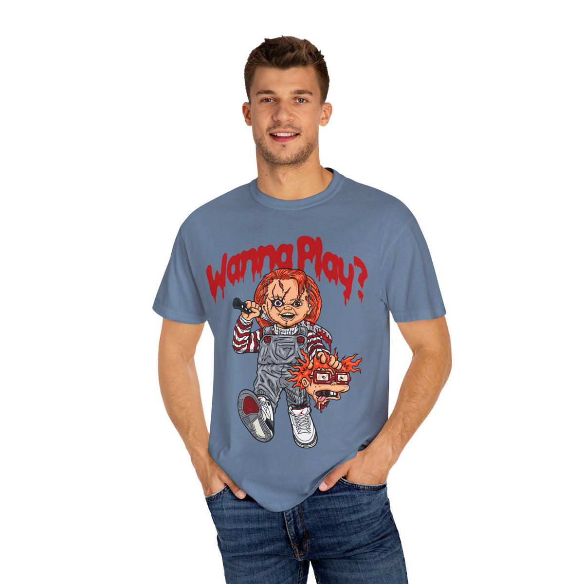Chucky Doll Shirt - Wanna Play Horror Tee for Movie Fans