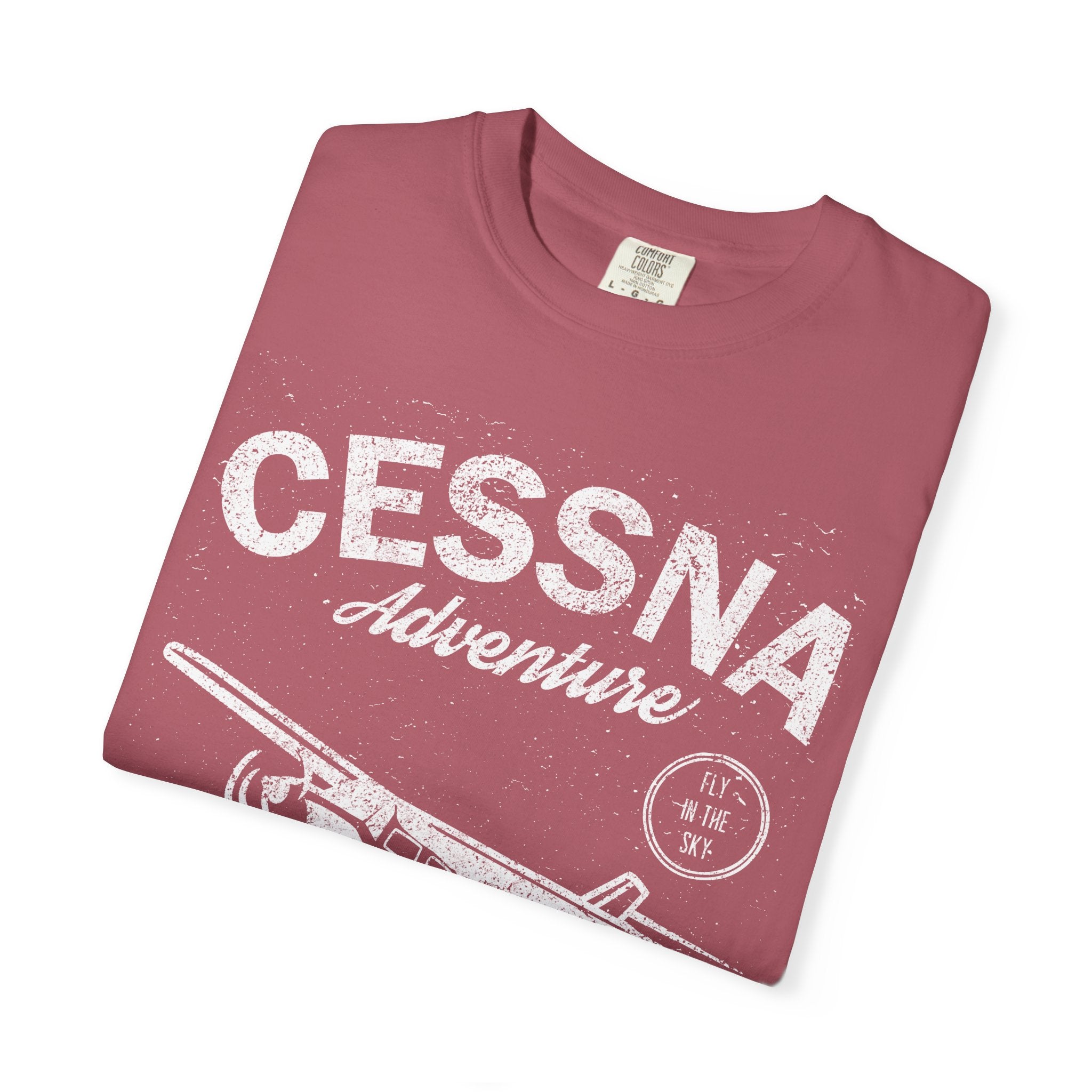 Cessna Adventure Travel Around The World Retro Airlines T-Shirt - Sinful Threads