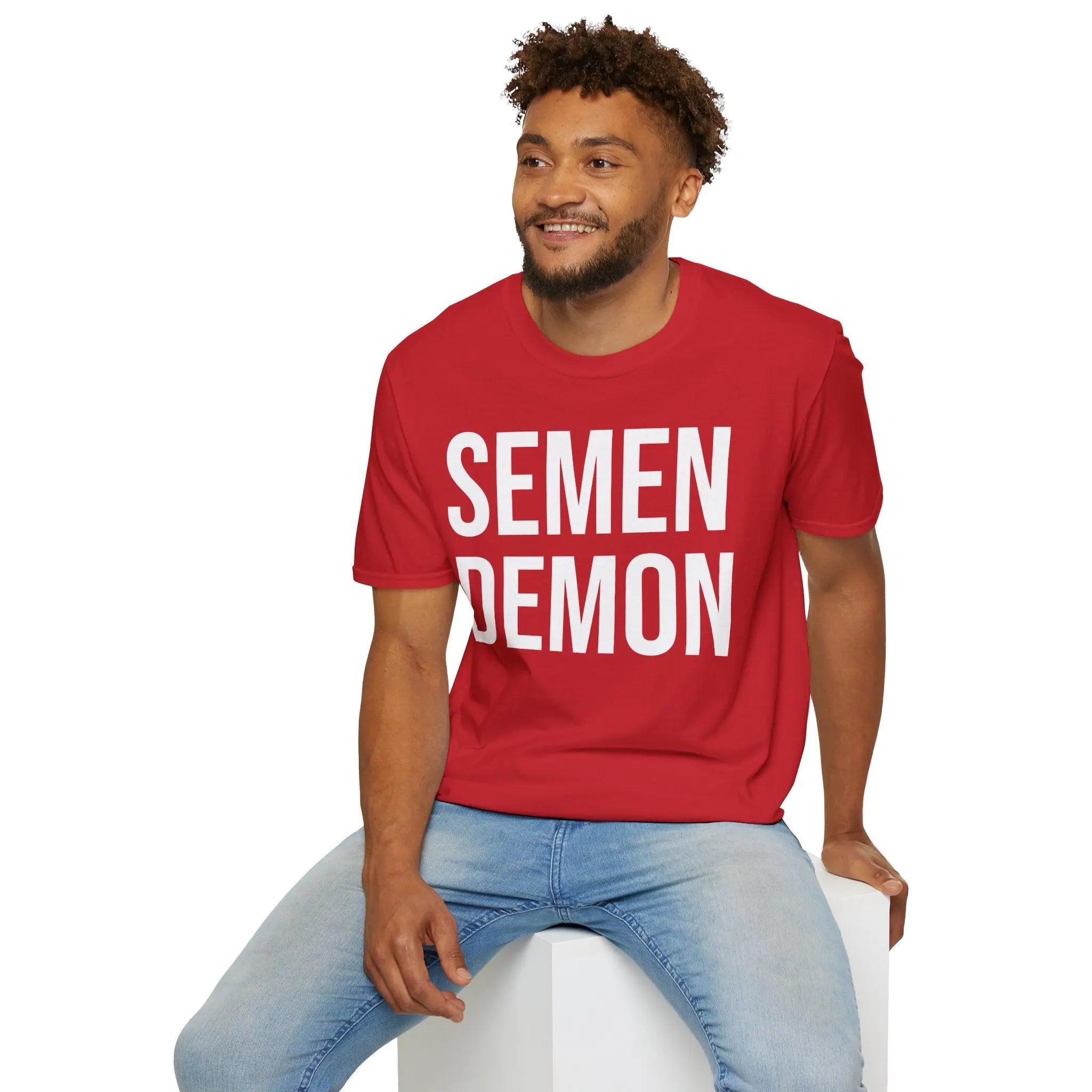 Semen Demon Tee - Adult Humor Graphic Tee Printify