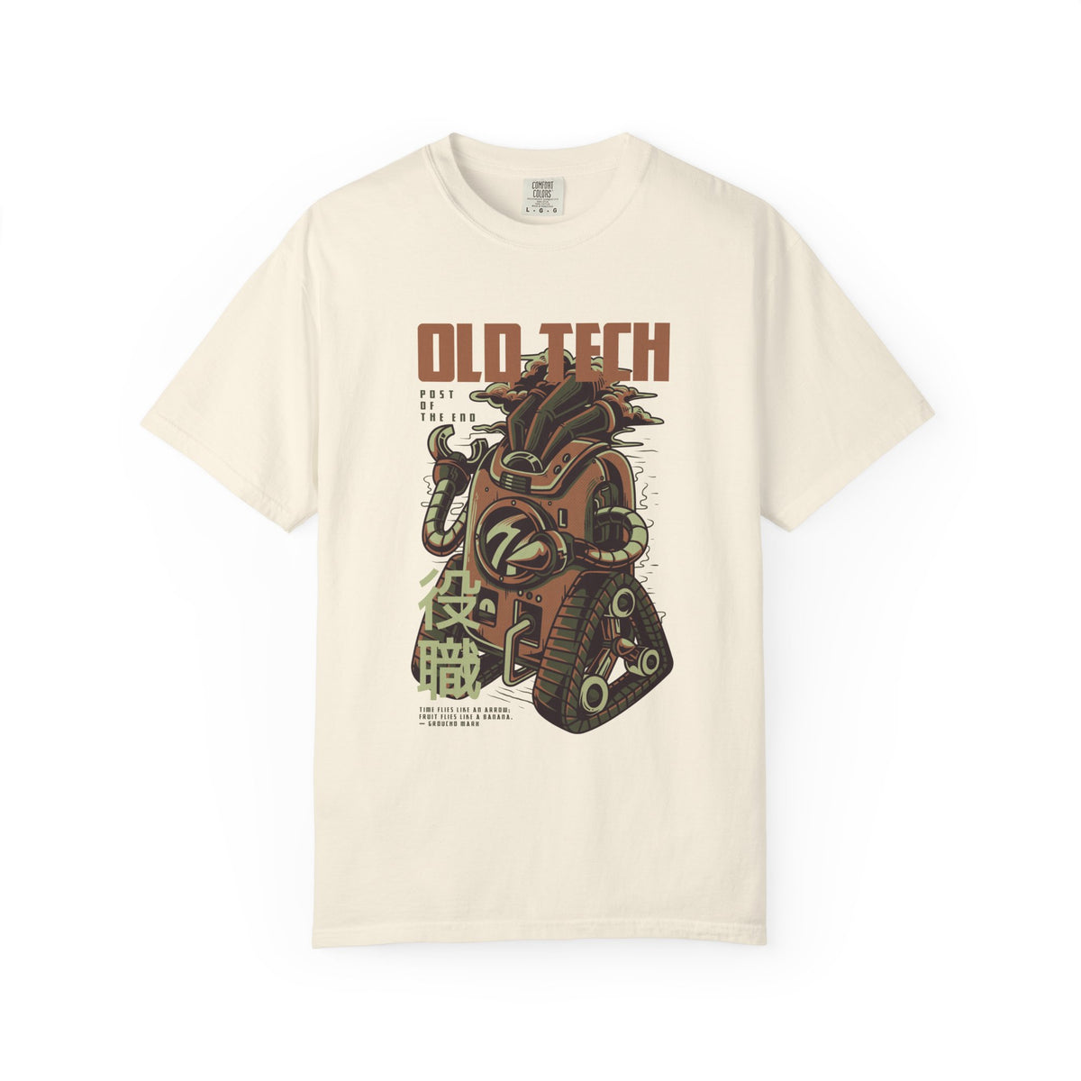 Retro Old Tech Post Of The End Robot Illustration T-Shirt