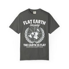 Flat Earth Society Question Everything Funny Design T-Shirt
