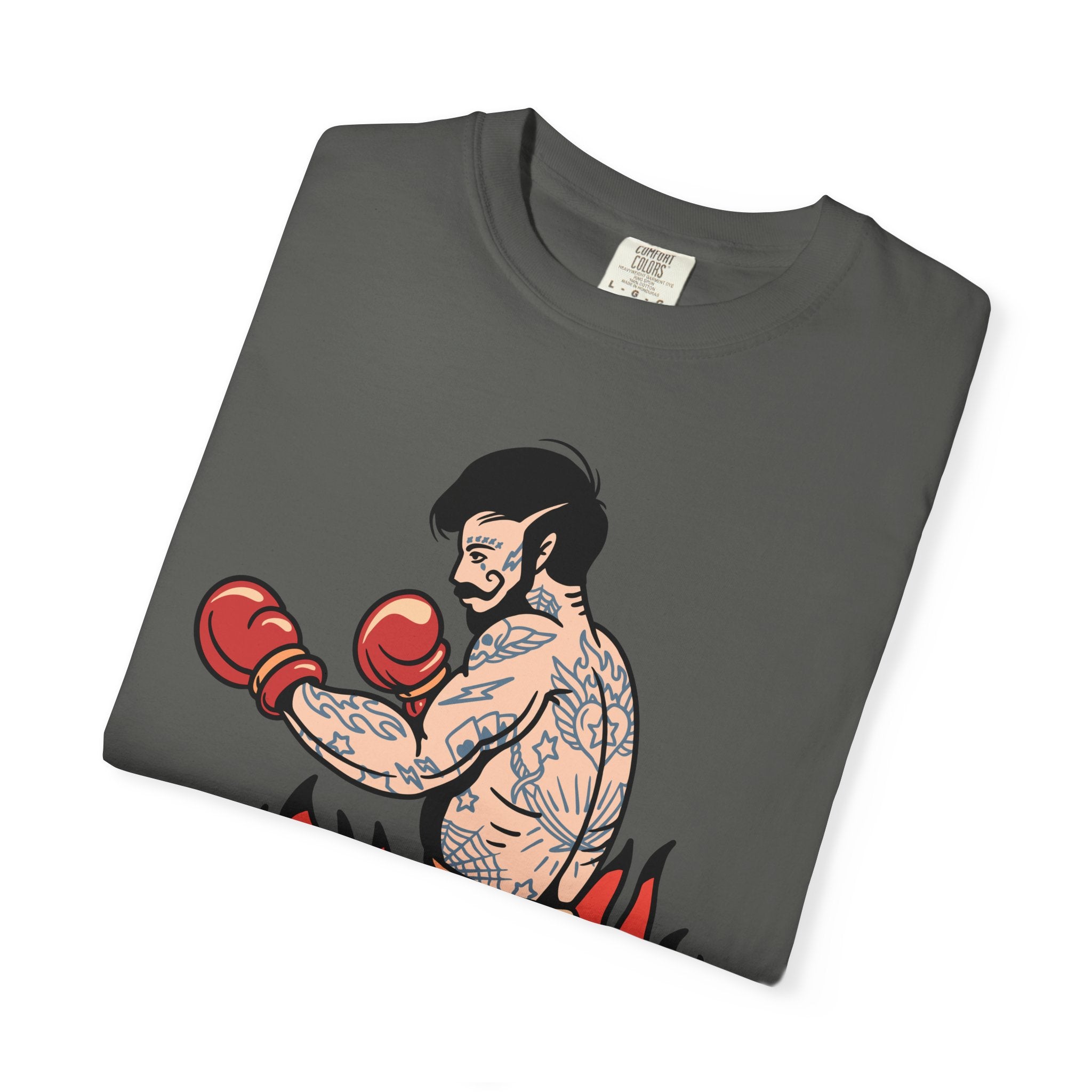 Tattooed Boxer Shirt - Boxing Illustration Tee, Tattoo Gift - Sinful Threads