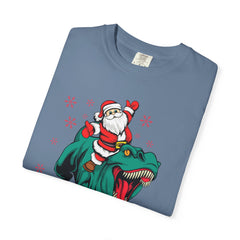Santa T-Rex Shirt - Funny Dino Christmas Tee - Holiday Gift