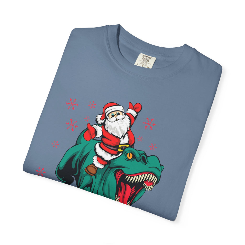 Santa T-Rex Shirt - Funny Dino Christmas Tee - Holiday Gift - Sinful Threads