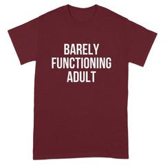 Barely Functioning Adult Graphic Unisex T-Shirt product type