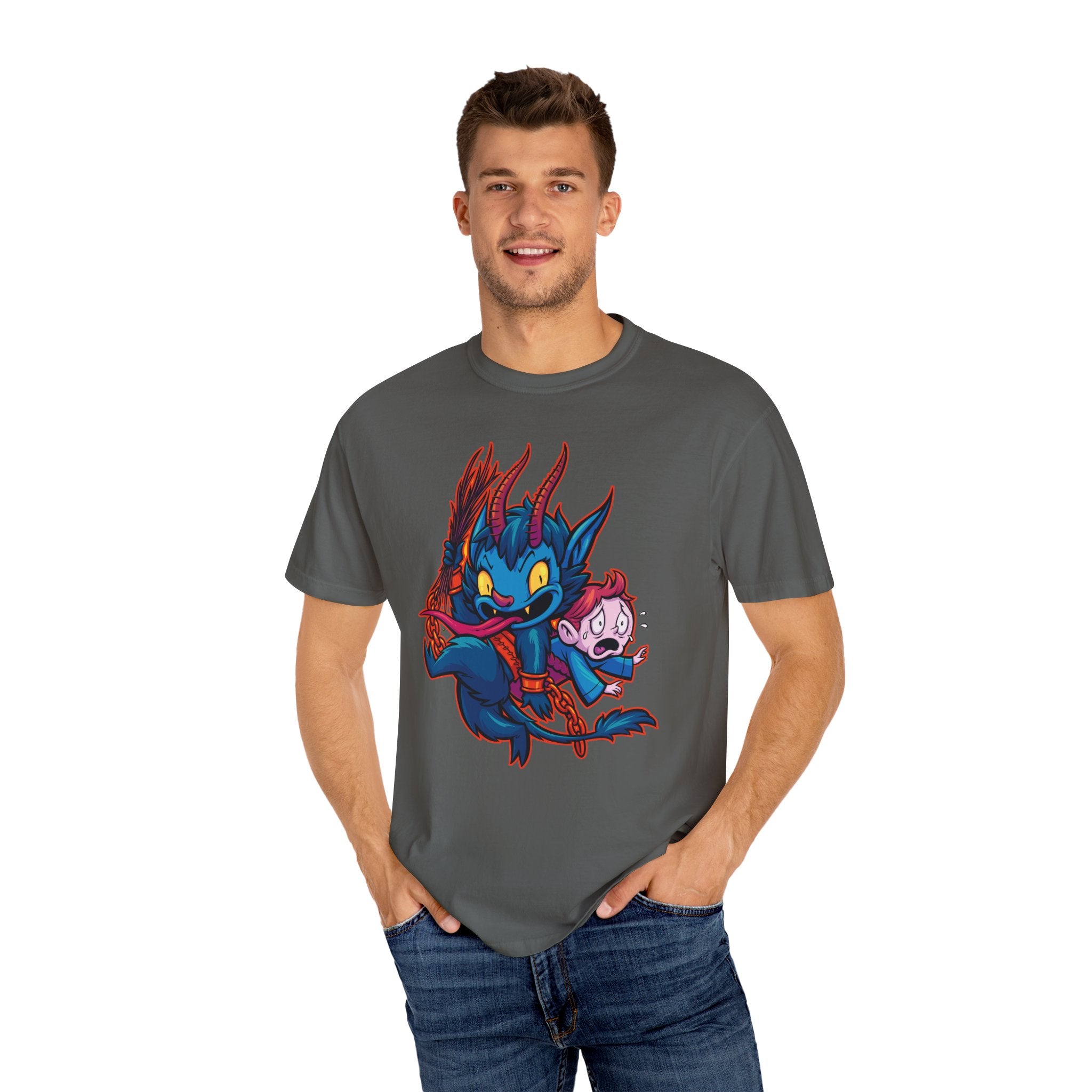 Kawaii Krampus Tee - Cute Cartoony Holiday Shirt - Sinful Threads