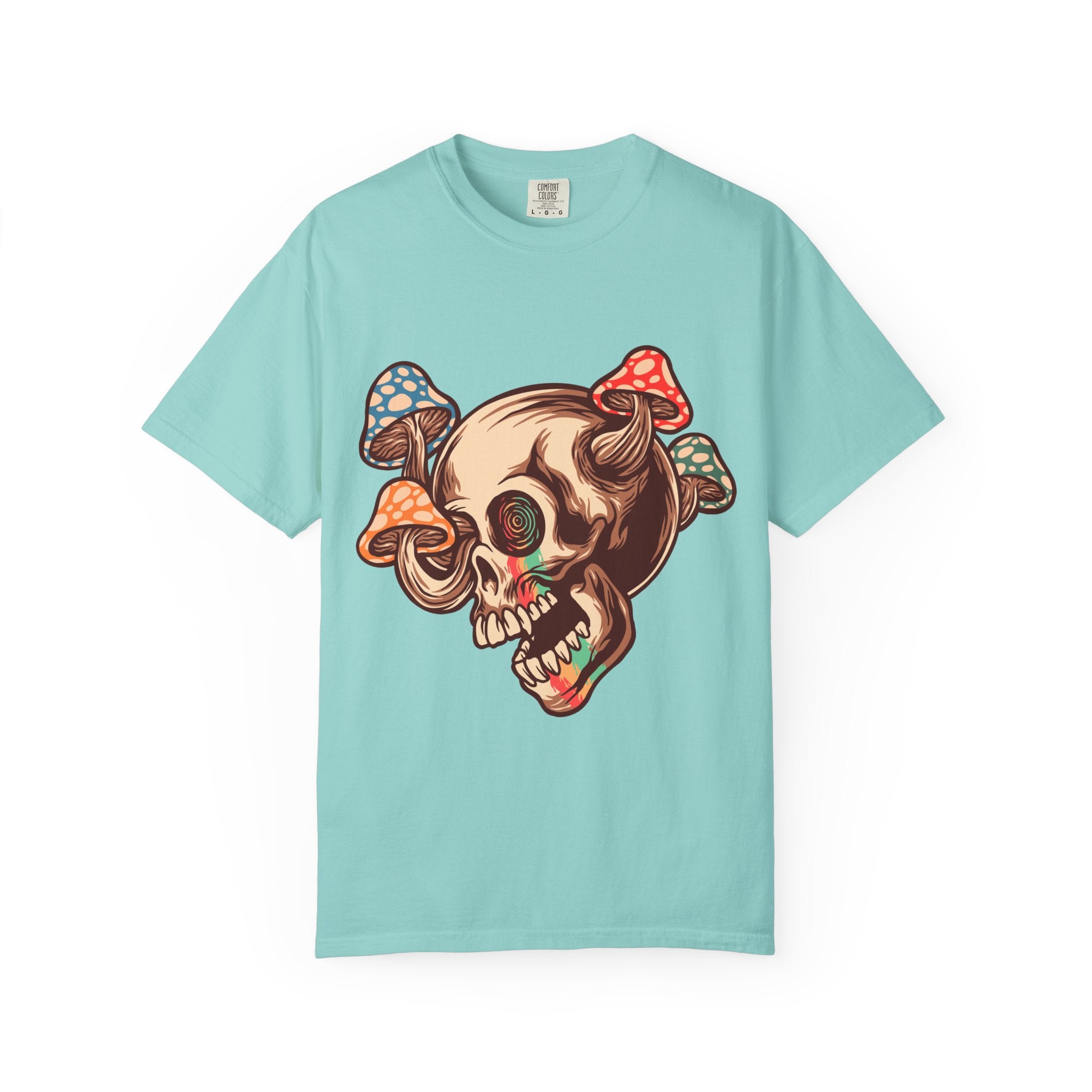 Skull Mushroom Tee - Trippy Psychedelic Graphic Gift - Sinful Threads