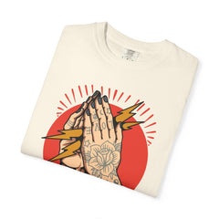 Praying Hands Shirt - Traditional Flash Art Tee - Tattoo Gift