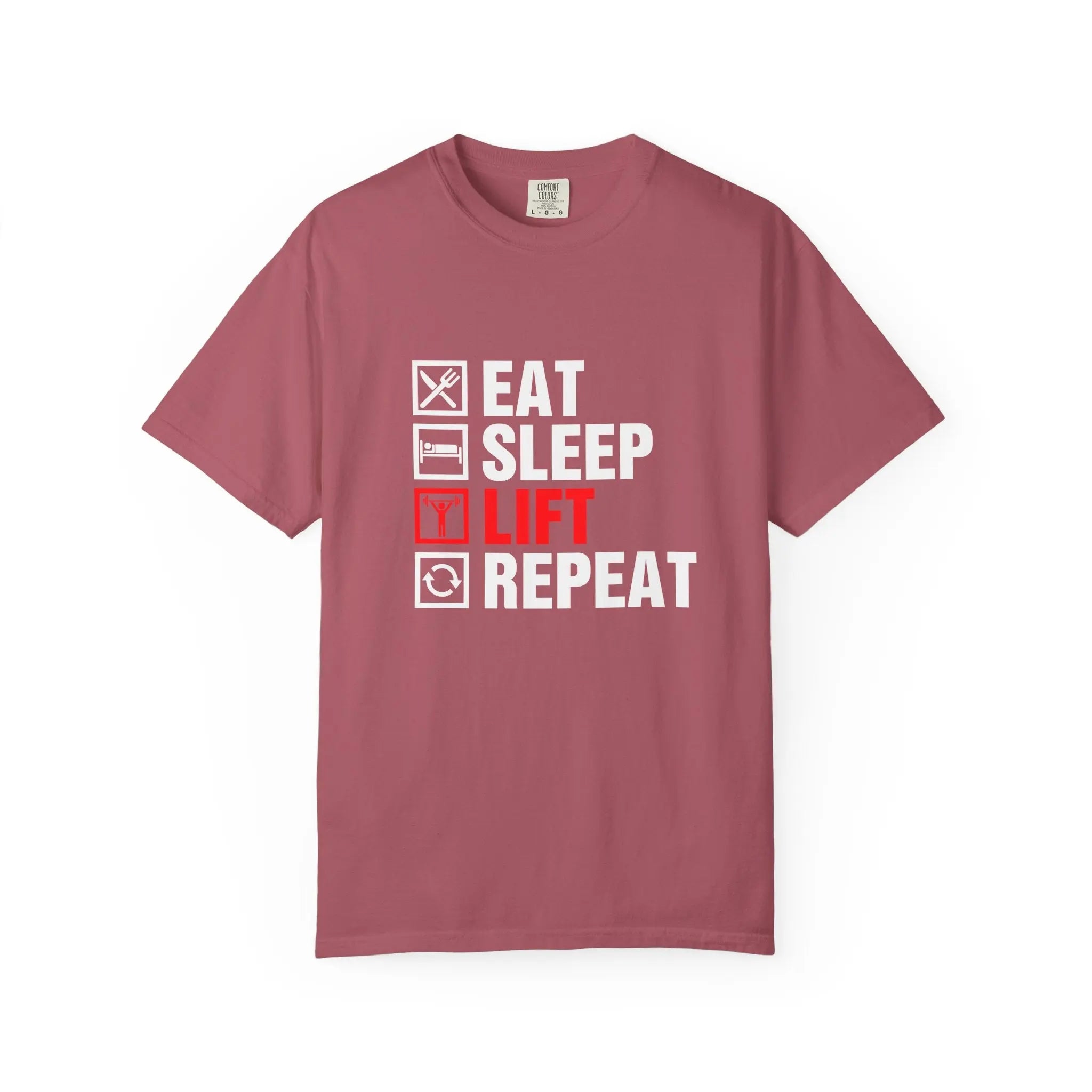 Eat Sleep Lift Repeat Fitness Training Motivation T-Shirt Printify