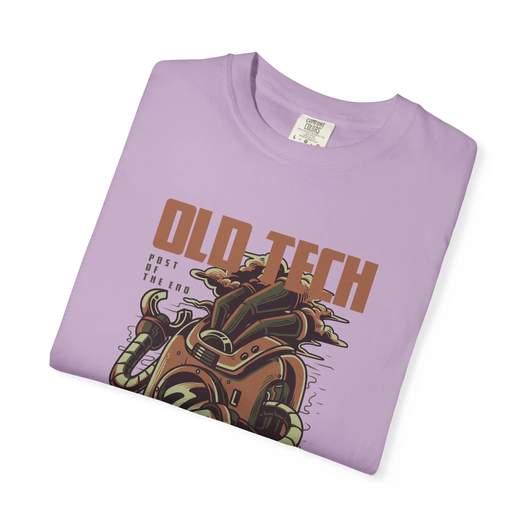 Retro Old Tech Post Of The End Robot Illustration T-Shirt - Sinful Threads