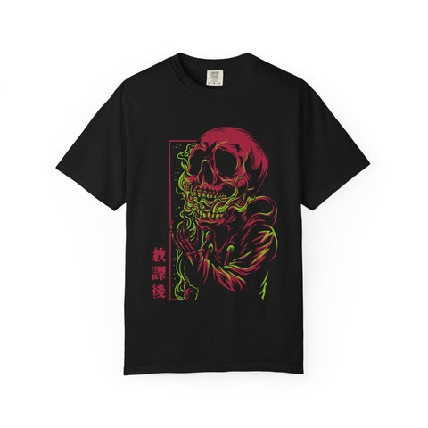 Skull Graphic Tee - Japanese Art Edgy Statement Shirt