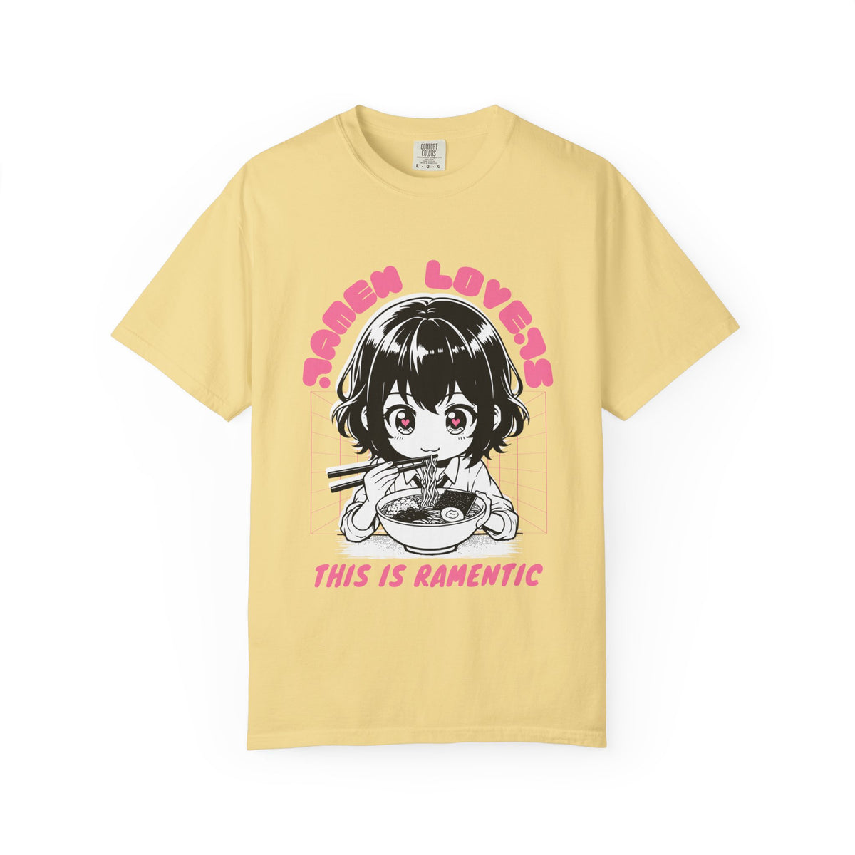 Ramen Lovers Tee - Romantic Anime Girl - Kawaii Gift