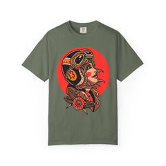 Biker Girl Shirt - Tattoo Flower Tee - Motorcycle Art Gift