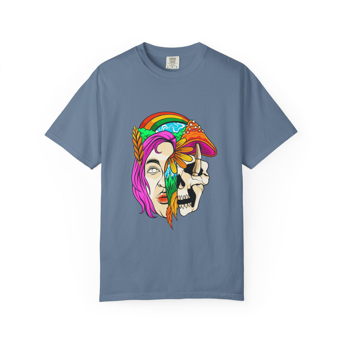 Psychedelic Skull Tee - Colorful Trippy Clothing for Women