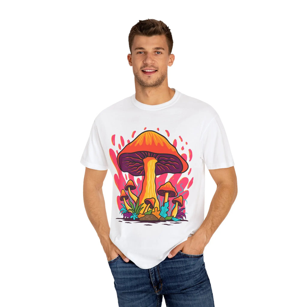 Groovy Mushroom Tee - Colorful Forest Fungi Art Gift - Sinful Threads