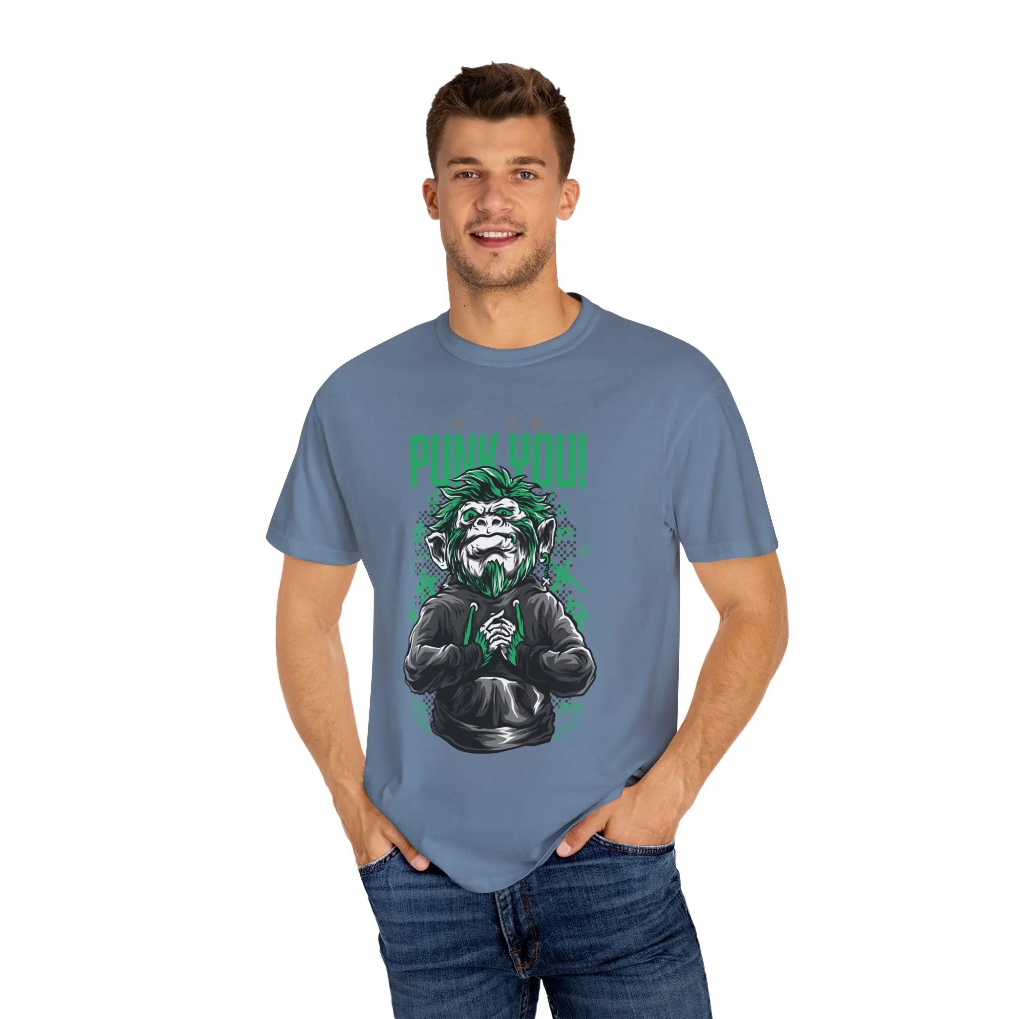 Distinctive Punk You Monkey Graphic Short Sleeve T-Shirt - Sinful Threads