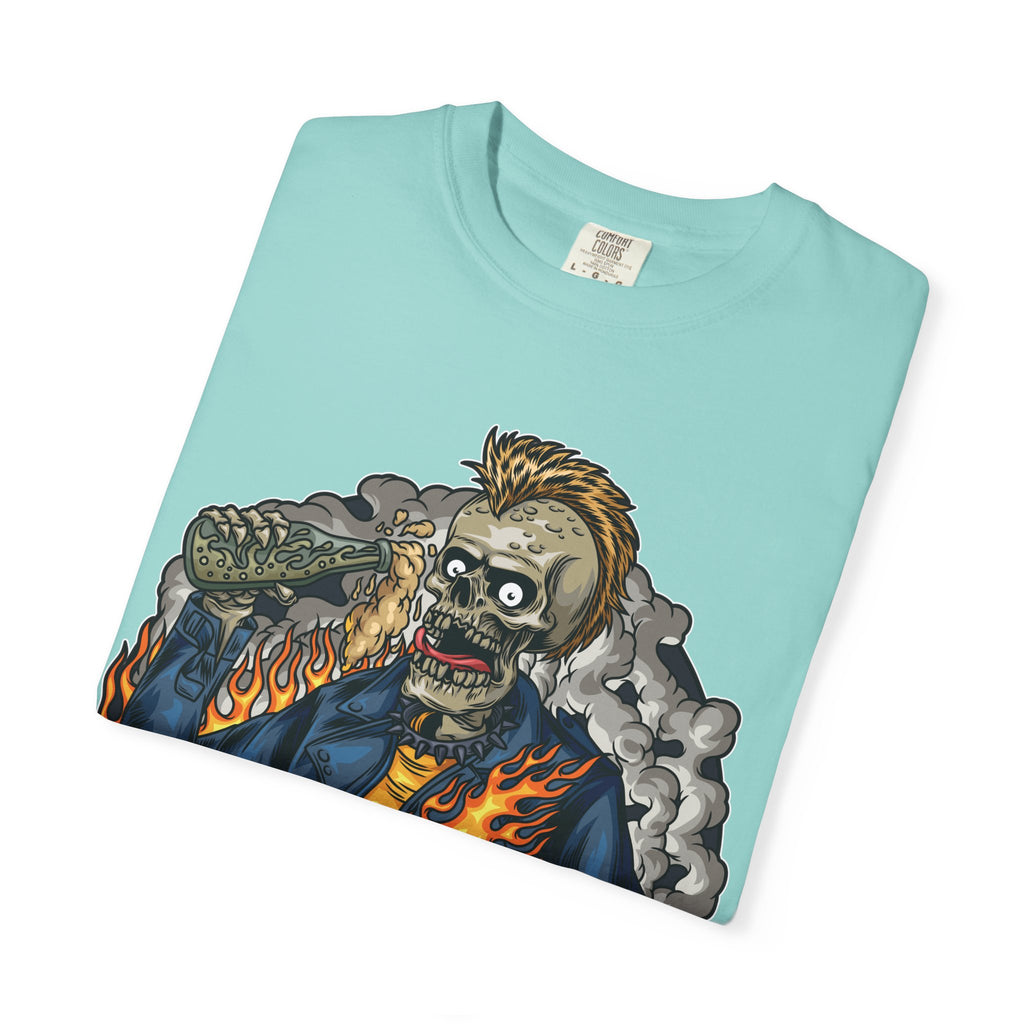 Punk Skull Shirt – Mohawk Skeleton Graphic Tee, Edgy Punk Rocker - Sinful Threads