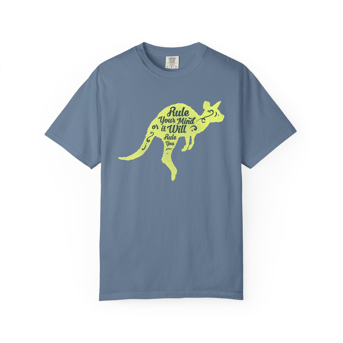 Kangaroo Silhouette with Mental Rules Greatness T-Shirt - Sinful Threads