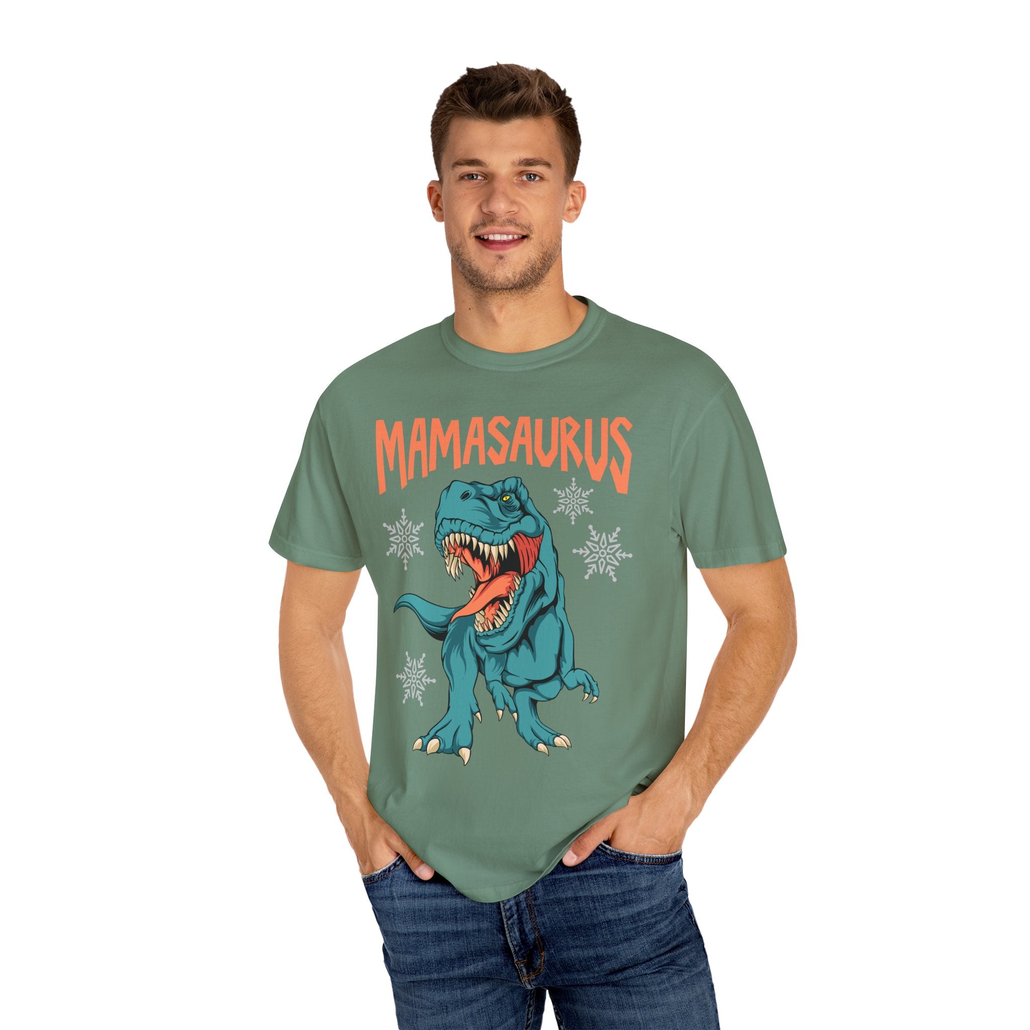 Mamasaurus Rex Tee - Funny Christmas Mom Dinosaur Gift - Sinful Threads