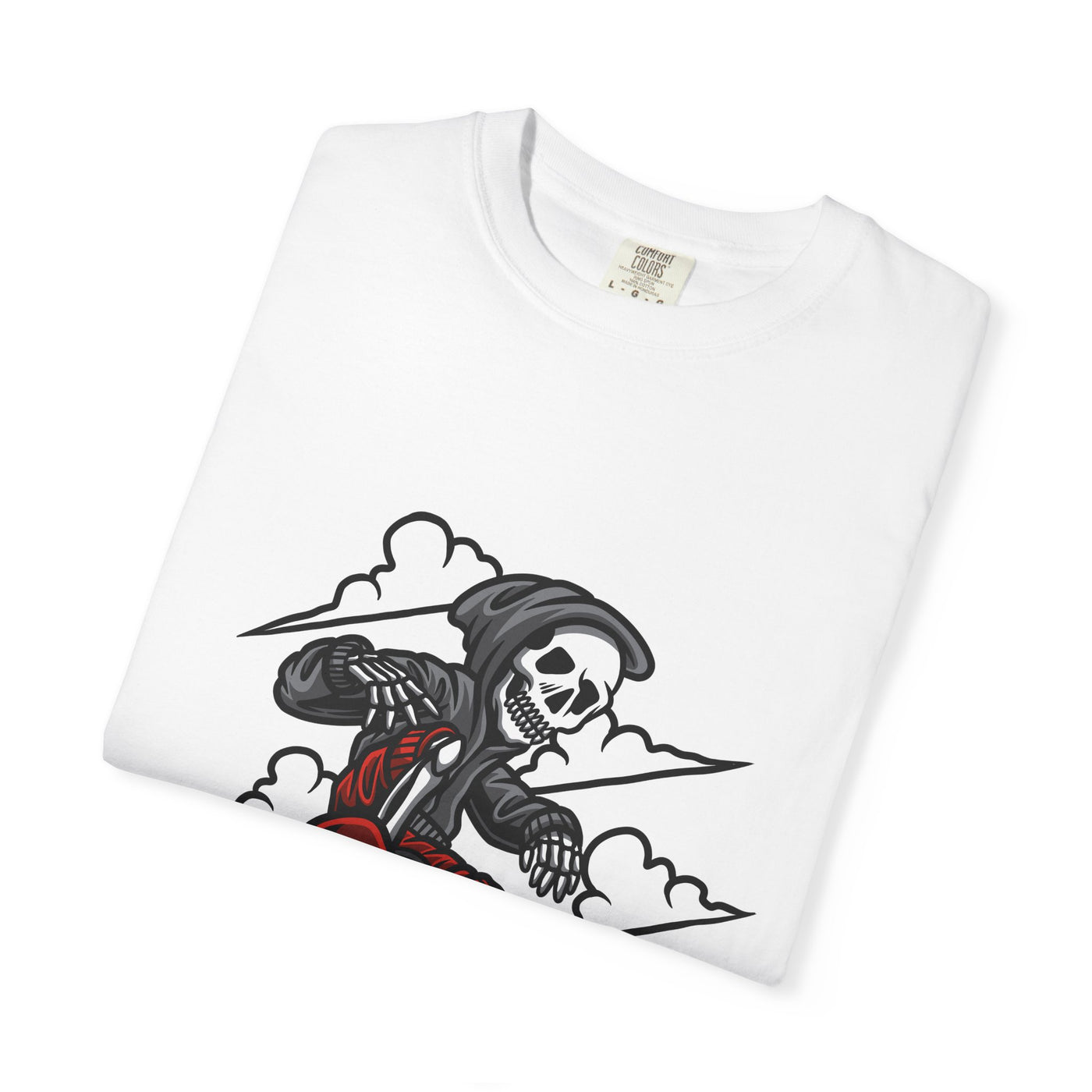 Grim Reaper Skate Shirt - Skeleton Tee - Cool Skater Gift - Sinful Threads