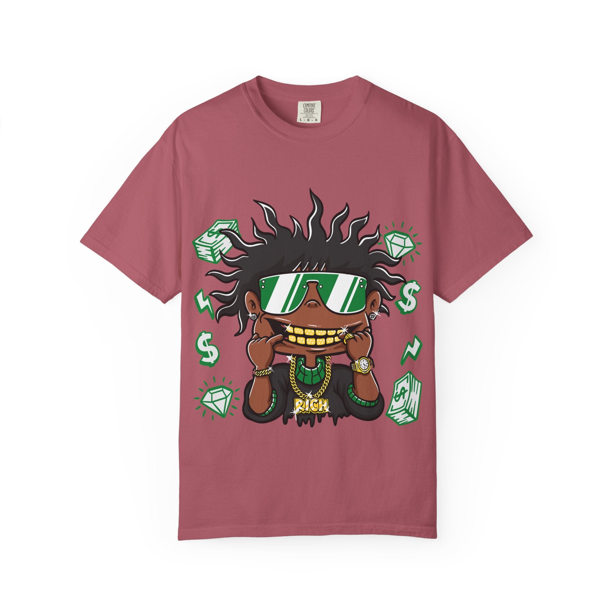 Gold Grill Tee – Hip Hop Cartoon Shirt for Street Culture - Sinful Threads
