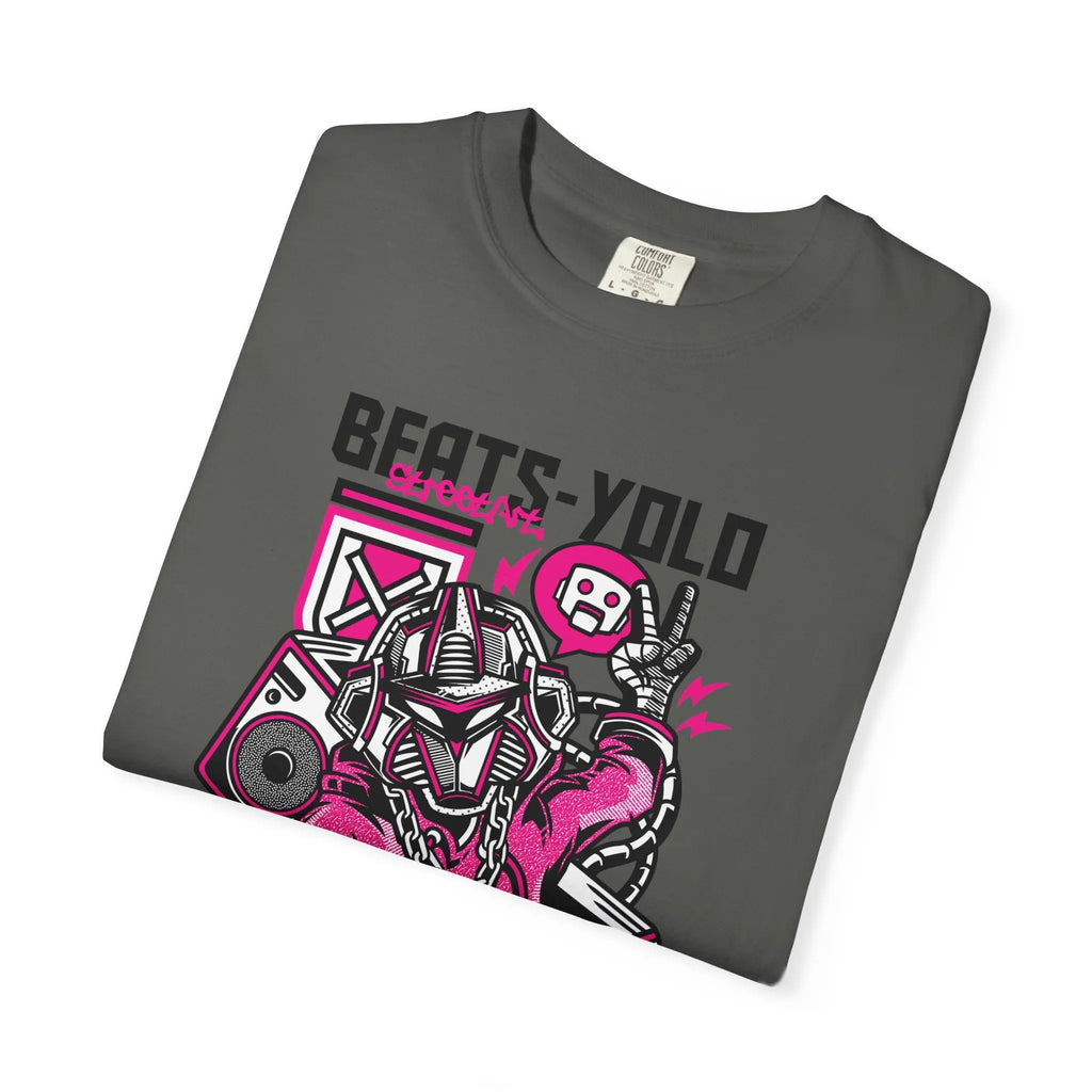Beats YOLO DJ Robot On The Decks Music Art T-Shirt - Sinful Threads