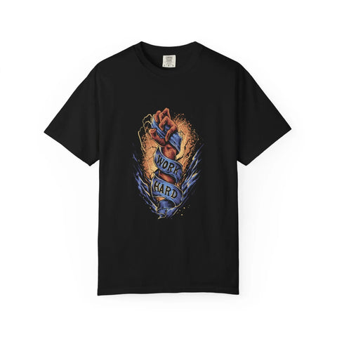 Work Hard Fist Illustration Graphic Design T-Shirt - Sinful Threads