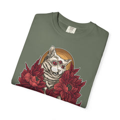 Occult Cat Tee - Weirdcore Ouija Shirt - Floral Graphic