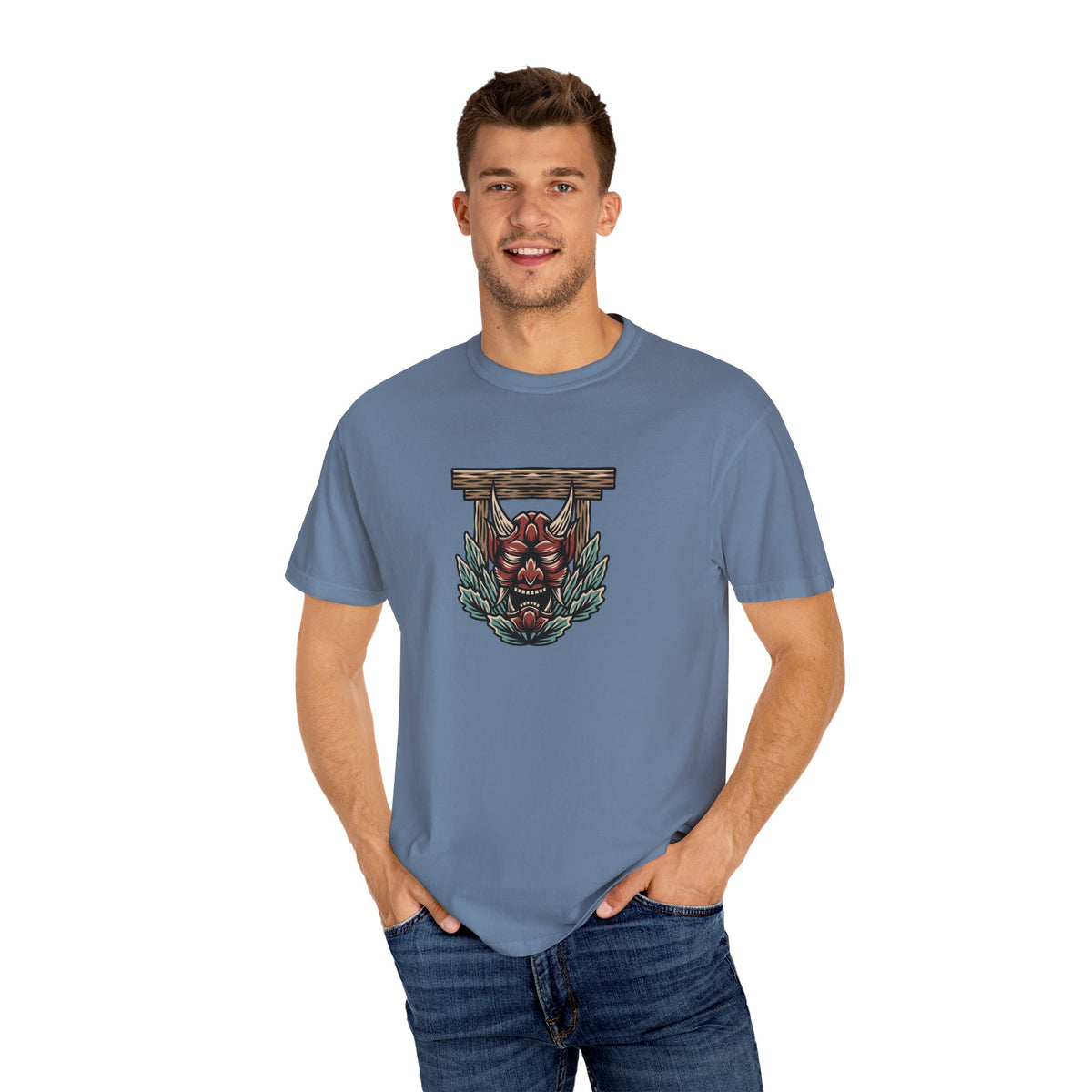 Asian inspired art shirt - Japanese demon graphic tee